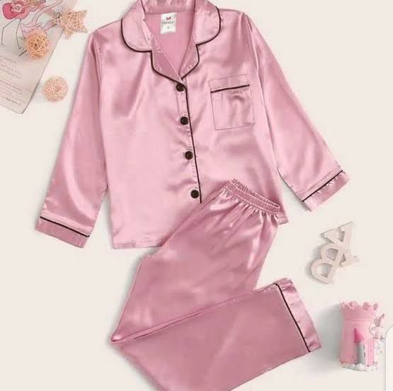 Midnight Satin Dreams Pajama Set – Luxurious Silky Sleepwear for Women